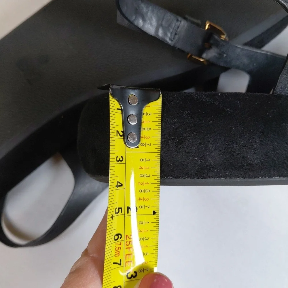 Zara Black Platform T-strap Sandals - Picture 7 of 8